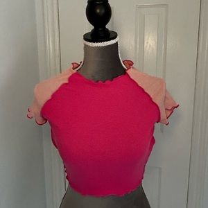 Pink Open Back T-Shirt